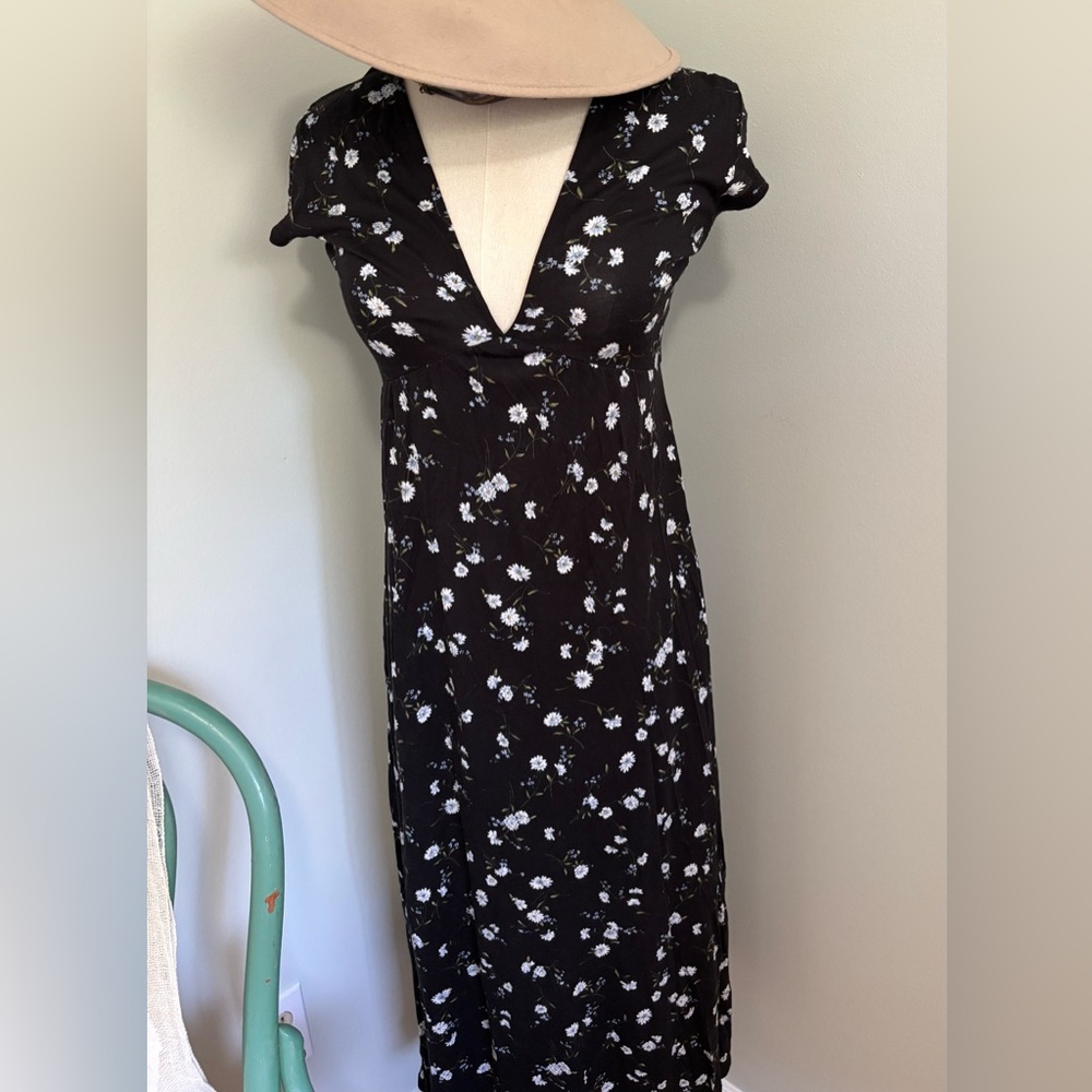 Urban Outfitters Black & White Floral Maxi Dress